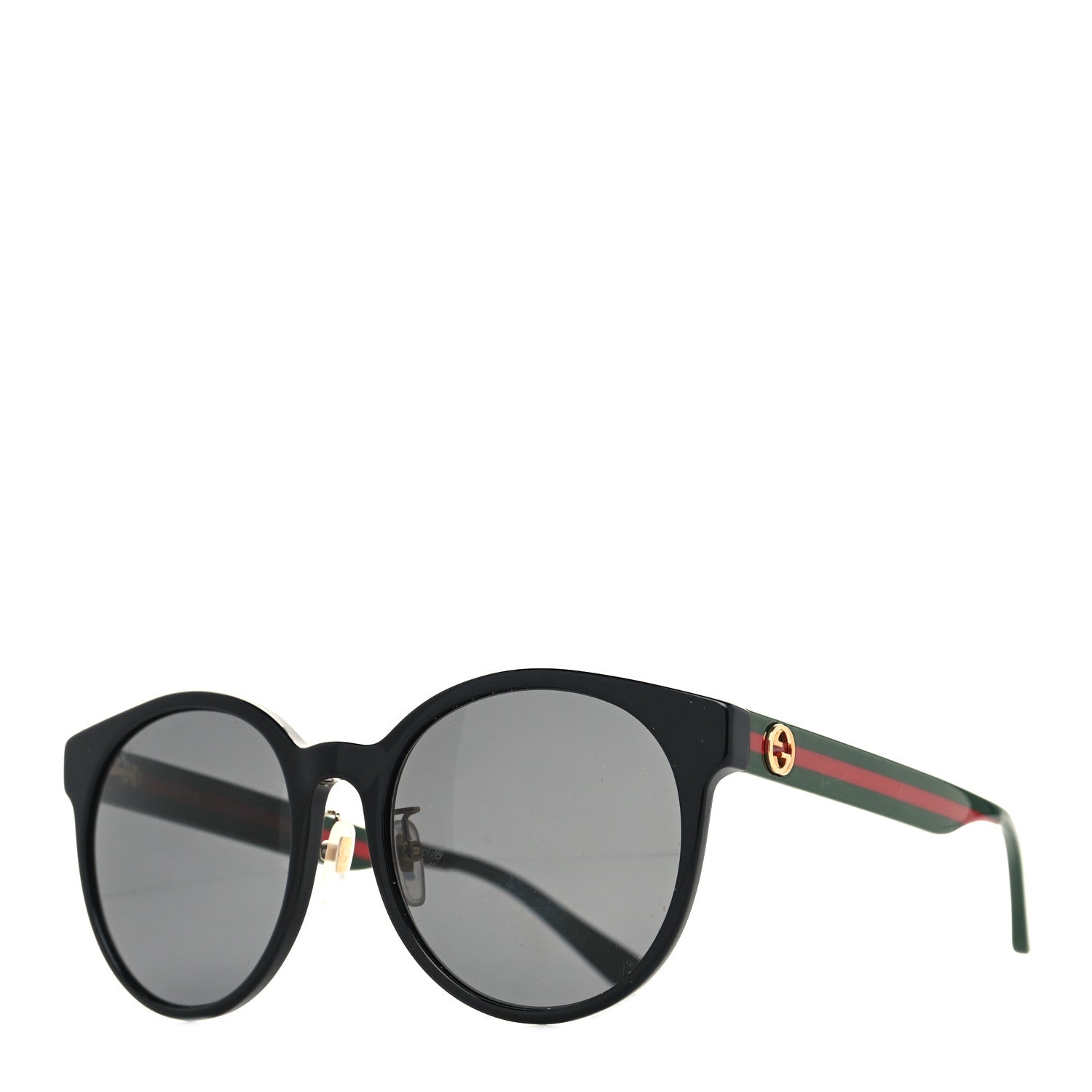 Gucci Acetate GG Web Round Eye Sunglasses GG0416SK Black 1 of 6