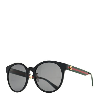 Gucci Acetate GG Web Round Eye Sunglasses GG0416SK Black 1 of 6