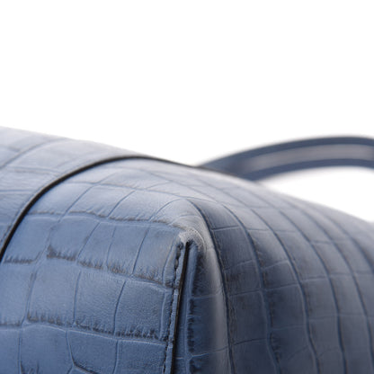 Mulberry Matte Crocodile Embossed Bayswater Tote Pale Navy 12 of 16