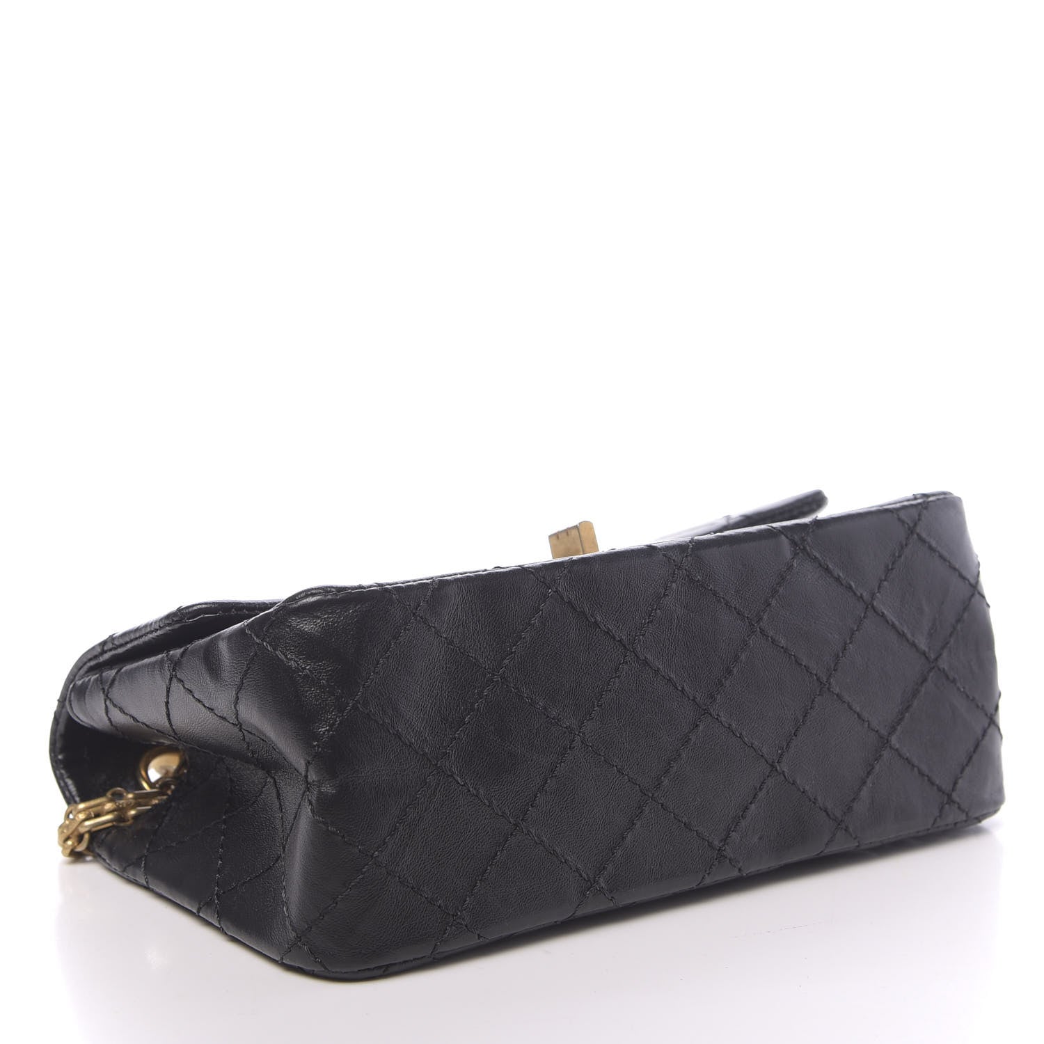 Chanel Aged Calfskin Quilted 2.55 Reissue Mini Flap Black 4 of 11