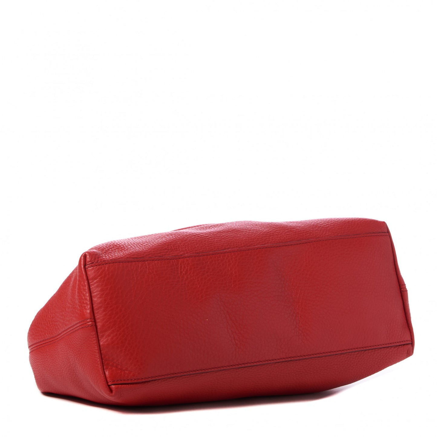 Pebbled Calfskin Medium Soho Chain Shoulder Bag Tabasco Red