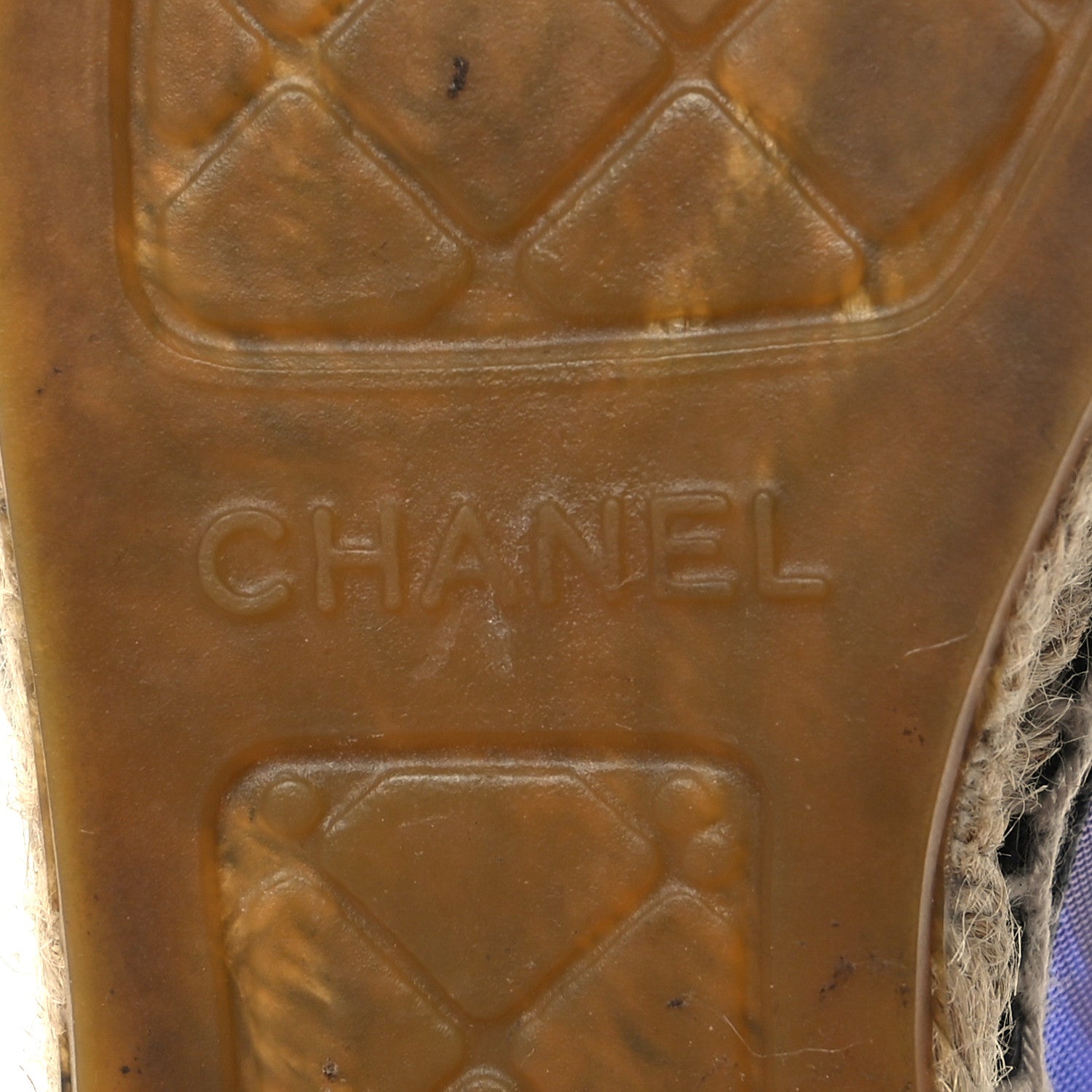 Chanel Mesh Grosgrain CC Espadrilles 35 Purple Black 7 of 8