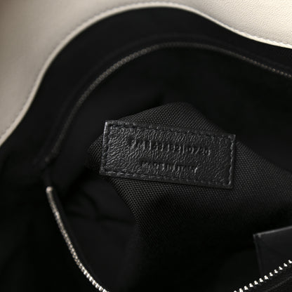 Saint Laurent Calfskin Small Daily Cabas Shopping Tote White 7 of 10