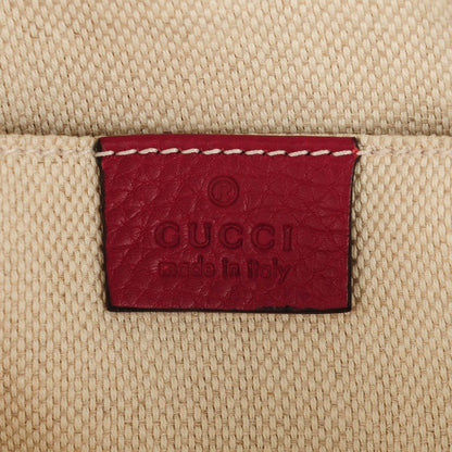 Gucci Pebbled Calfskin Studded Small Soho Disco Bag Soft Burgundy 6 of 7