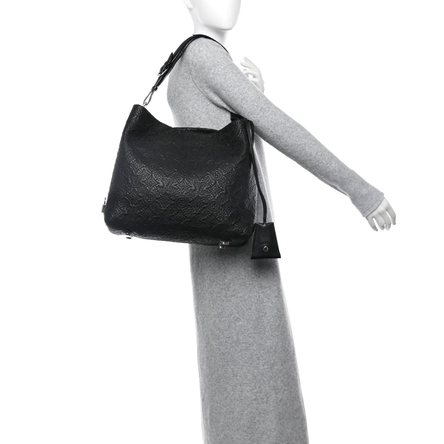 Louis Vuitton Monogram Lambskin Antheia Hobo PM Black 2 of 10