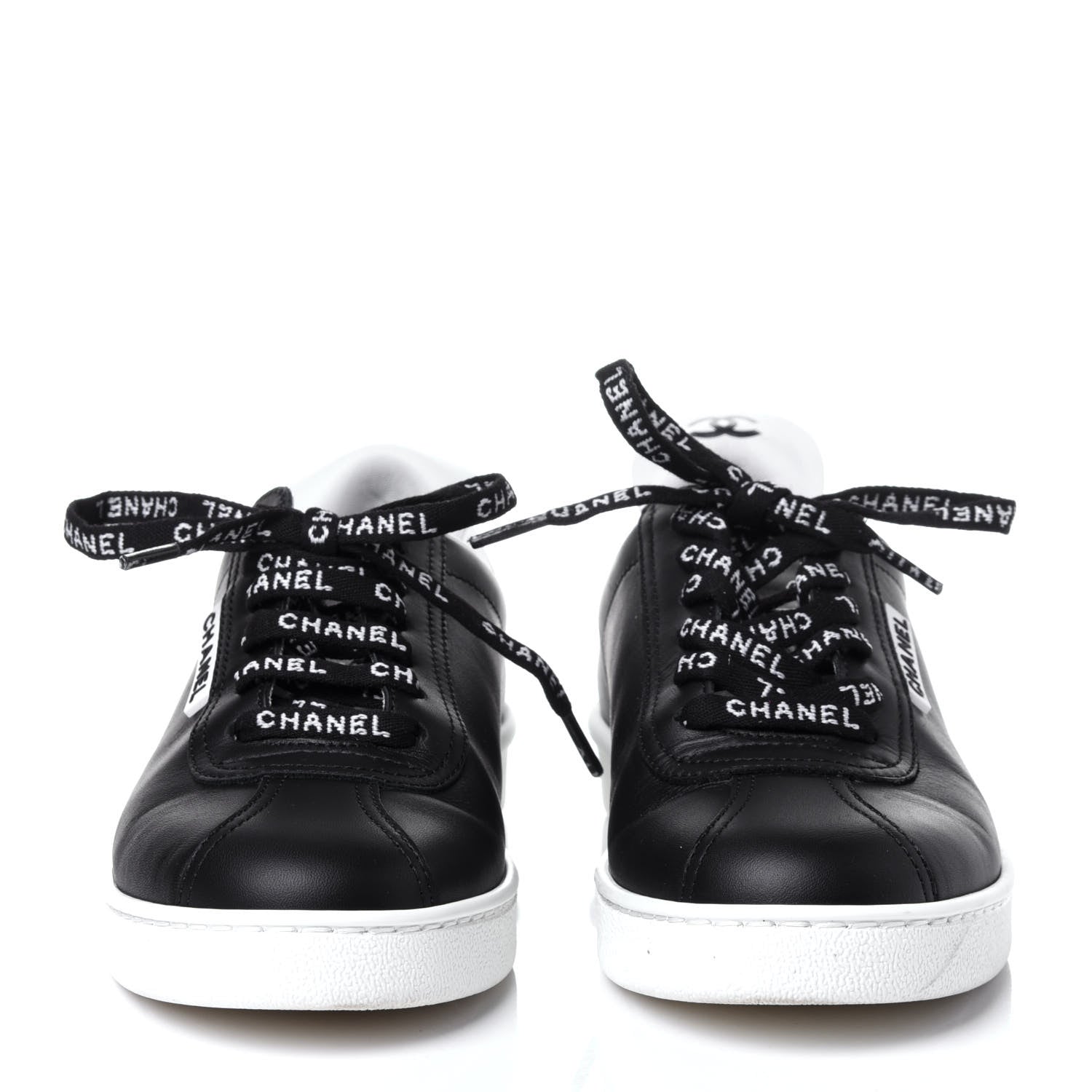 Chanel Calfskin CC Womens Sneakers 35.5 Black 2 of 10