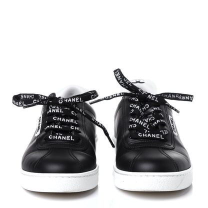 Chanel Calfskin CC Womens Sneakers 35.5 Black 2 of 10