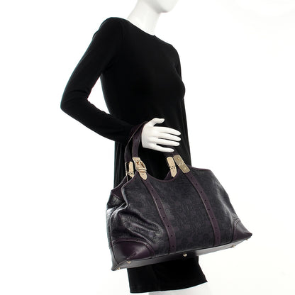 Gucci Calfskin Horsebit Embossed Large Glam Shoulder Bag Purple 2 of 12