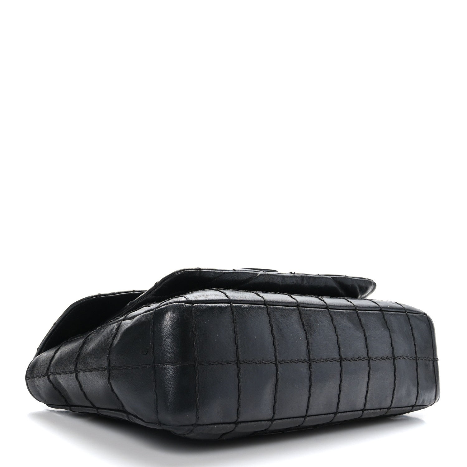 Chanel Lambskin Stitched Chocolate Bar Single Flap Black 4 of 9