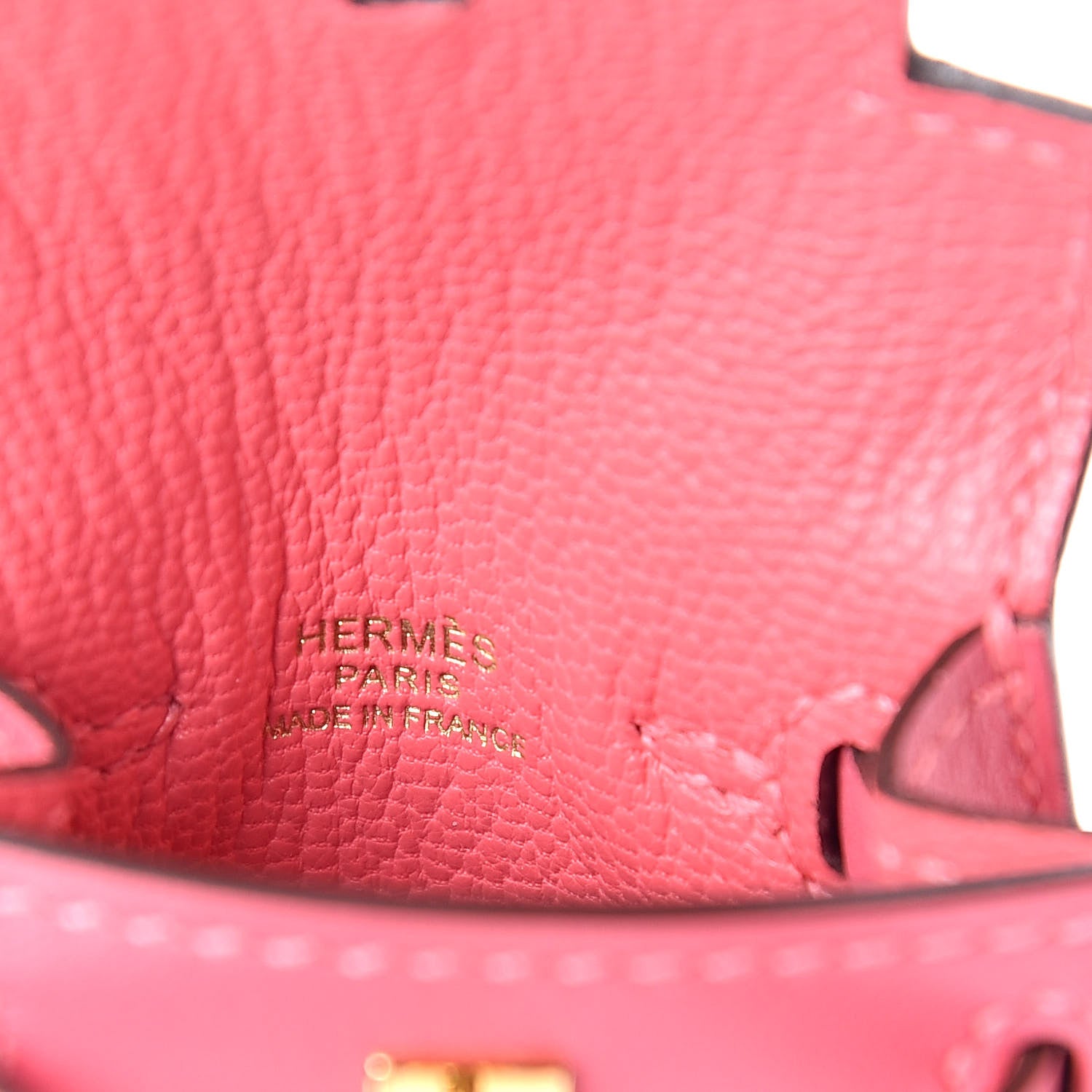 Hermes Tadelakt Mini Kelly Twilly Bag Charm Rose Lipstick 4 of 5