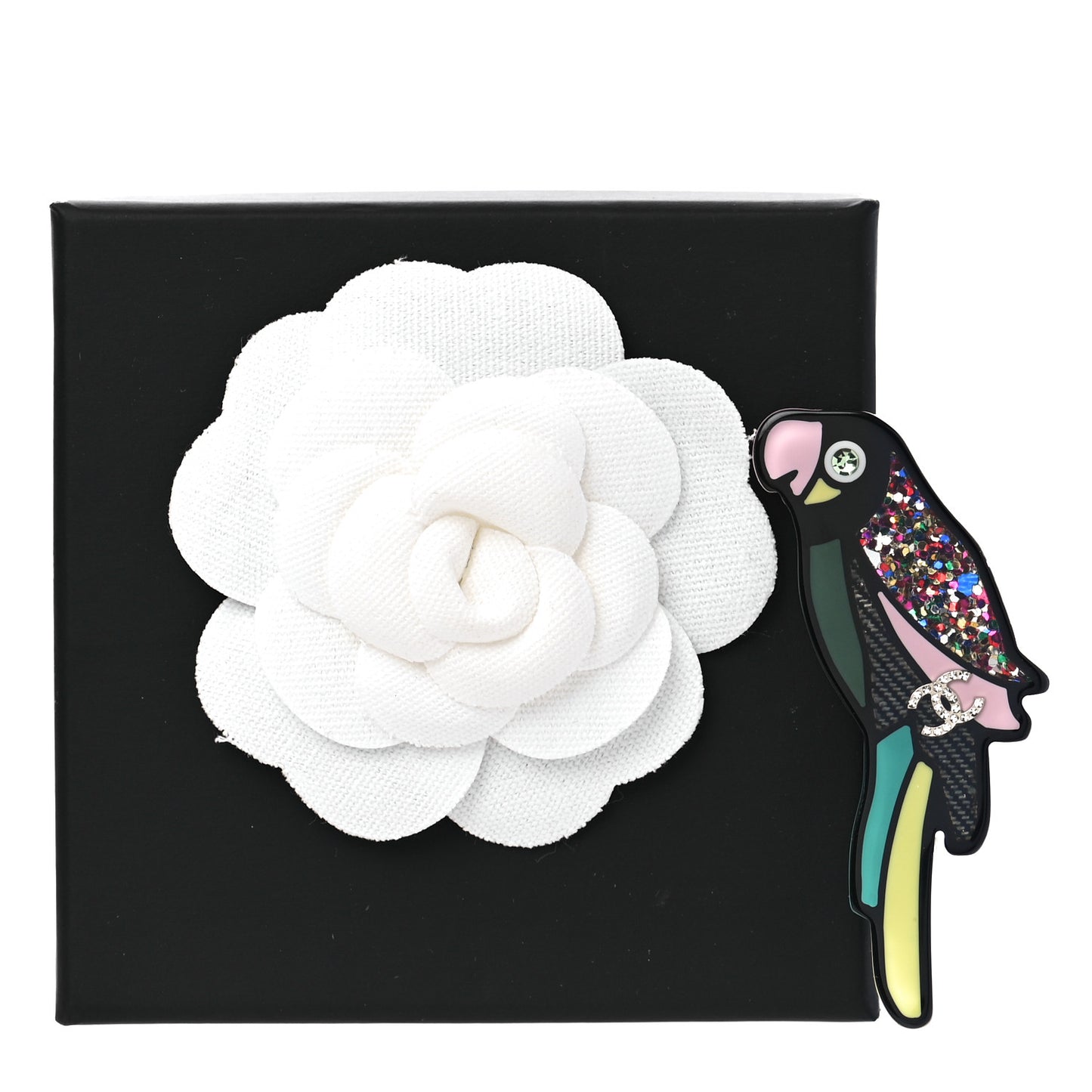 Resin Parrot CC Brooch Multicolor