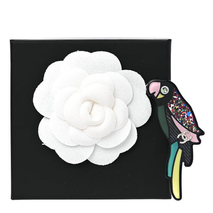 Chanel Resin Parrot CC Brooch Multicolor 7 of 7