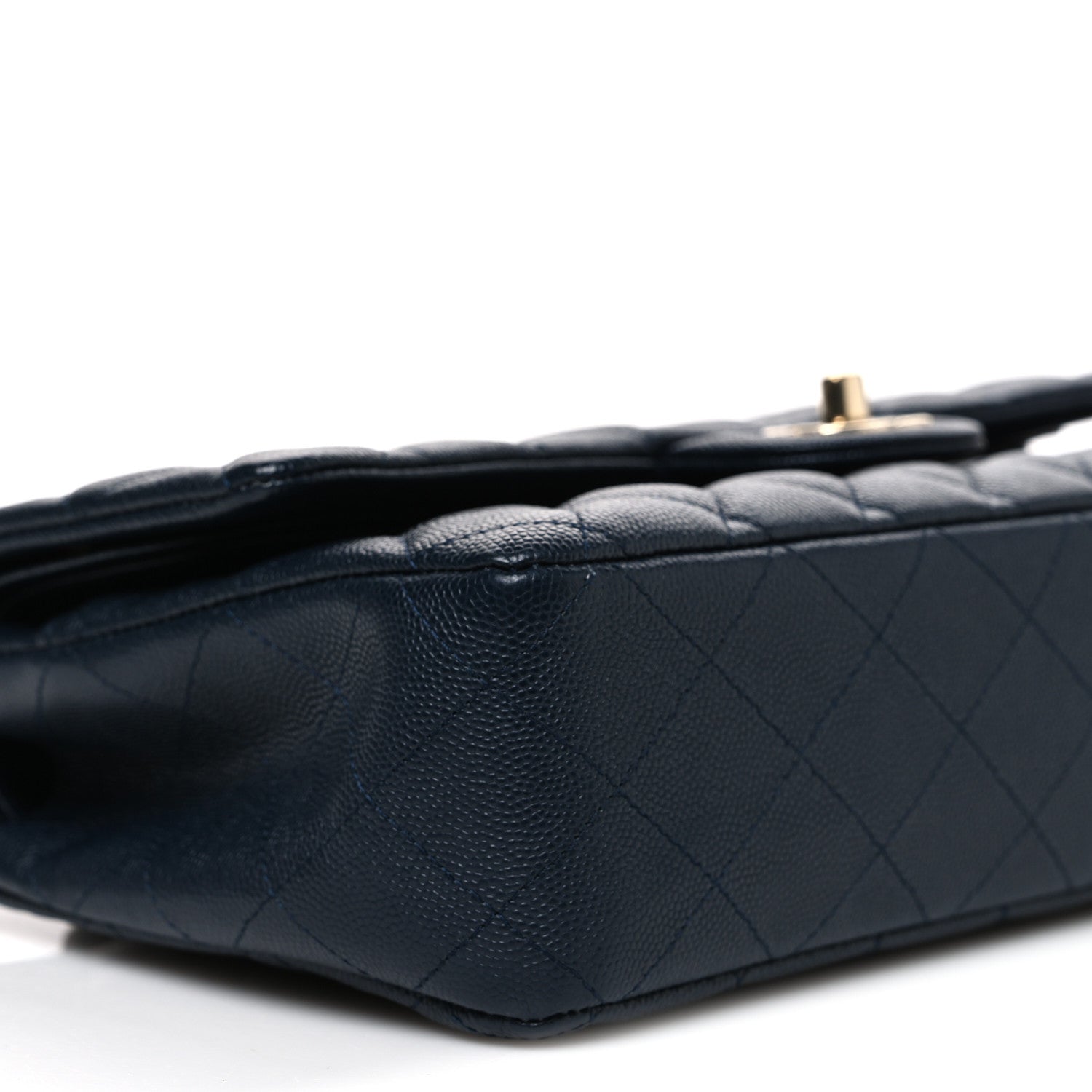 Chanel Caviar Quilted Medium Double Flap Navy 9 of 11
