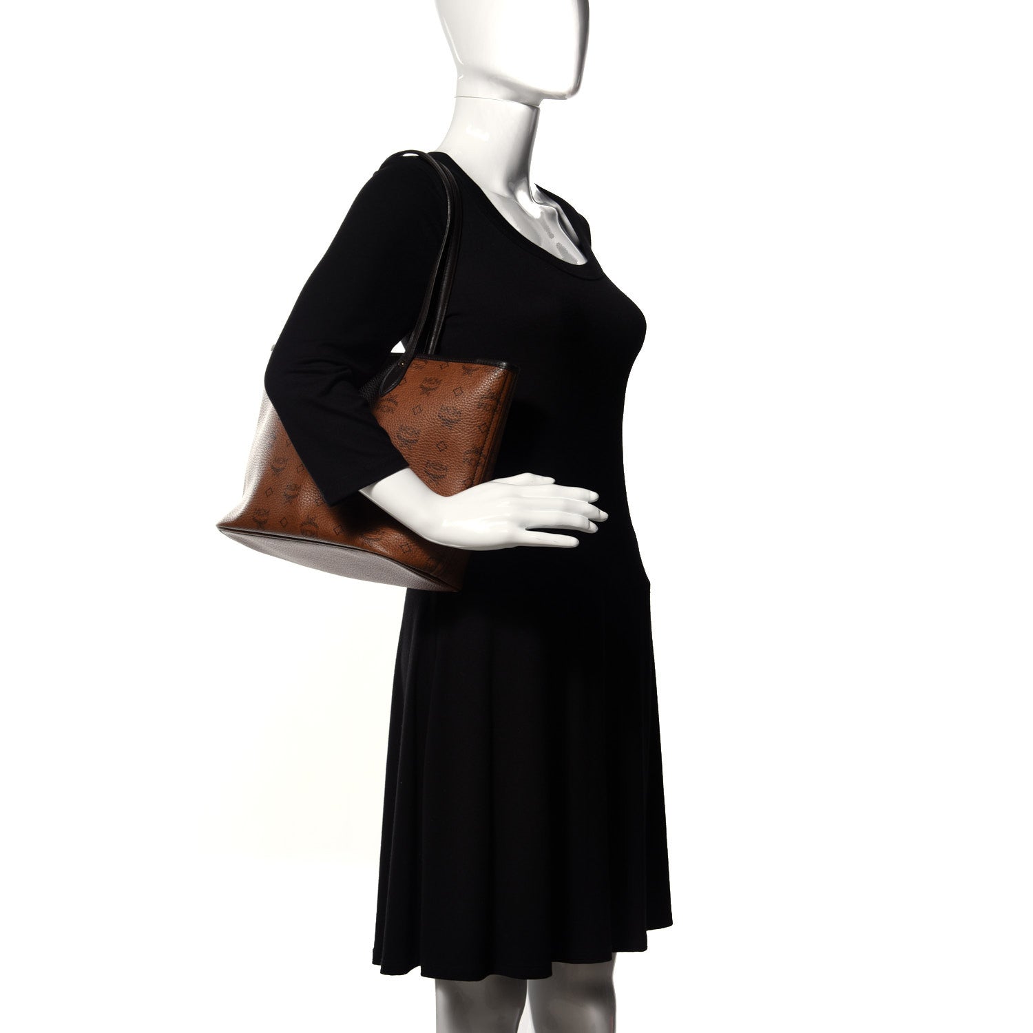 MCM Visetos Dog Bone Shopper Tote Brown 2 of 22