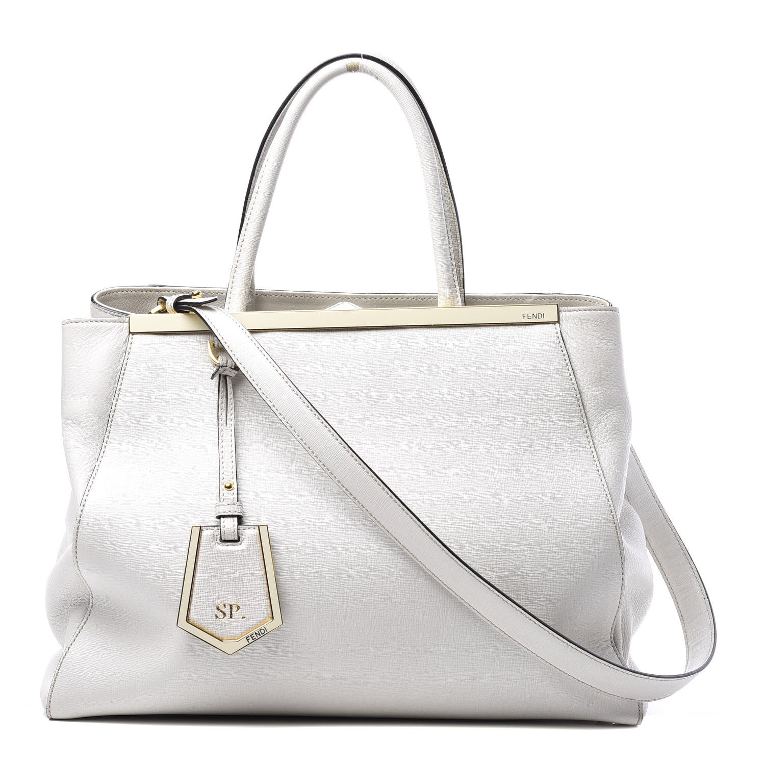 Fendi Vitello Elite Regular 2Jours Tote Latte 1 of 13