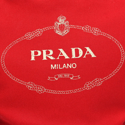 Prada Canapa Small Shopping Tote Rosso 9 of 13