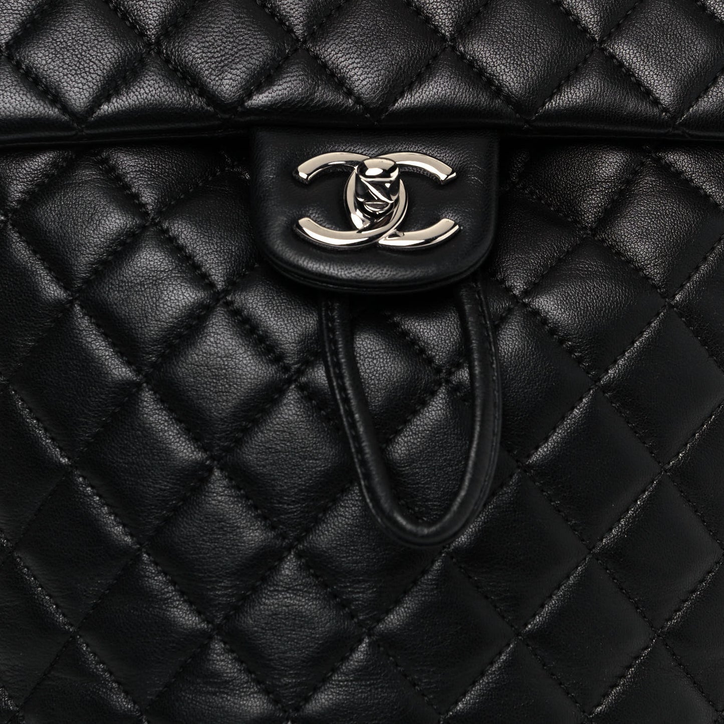 Lambskin Quilted Small Urban Spirit Backpack Black
