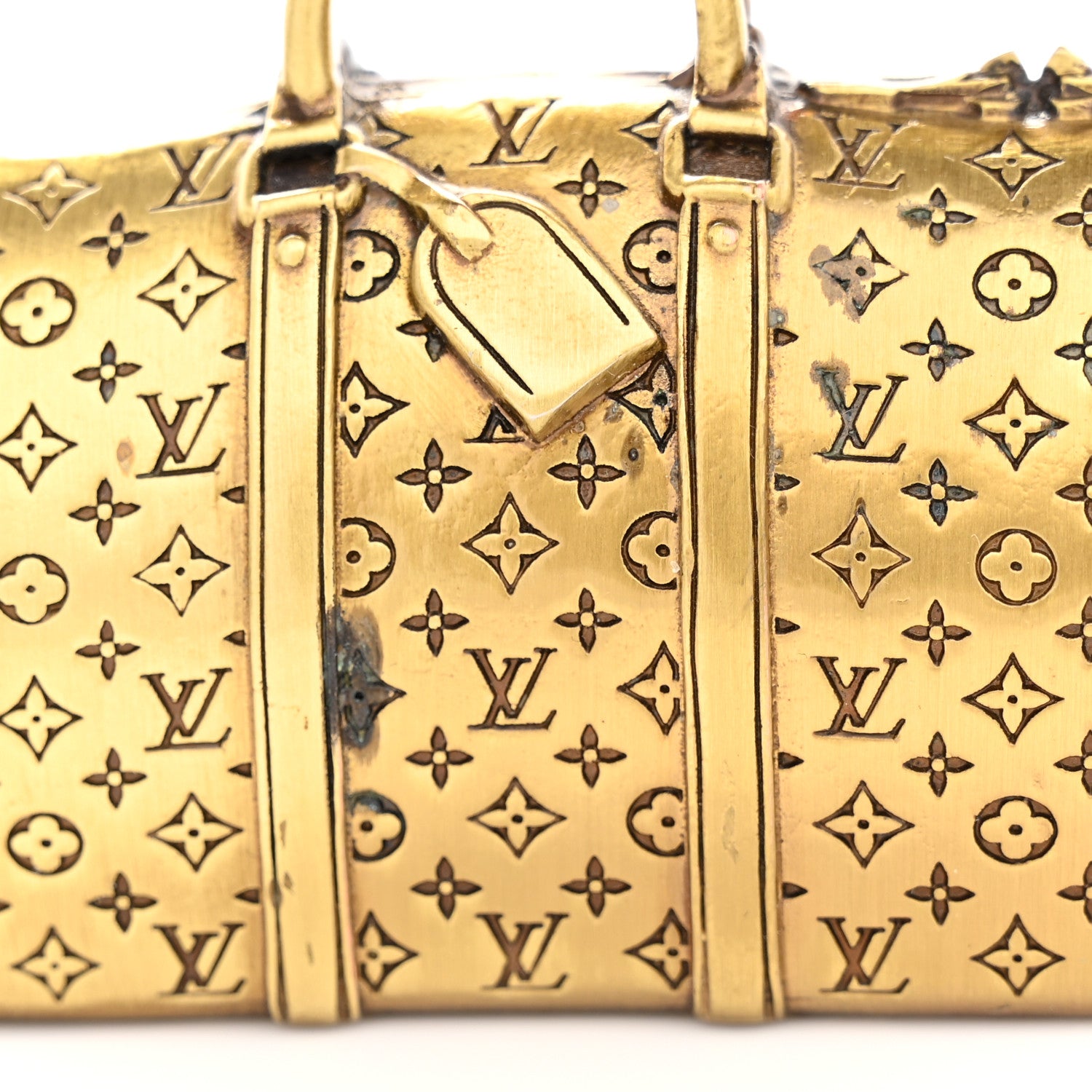 Louis Vuitton Antique Brass Keepall Paperweight 6 of 8