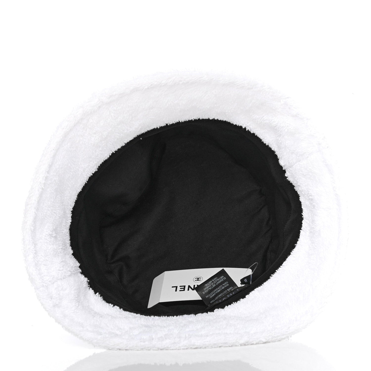 Chanel Terry Cloth CC Bucket Hat M White 5 of 6