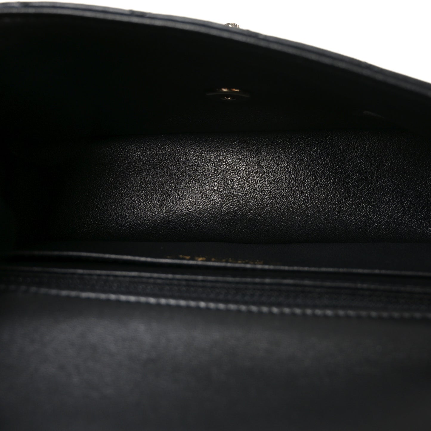 Lambskin Quilted Mini Rectangular Flap Black