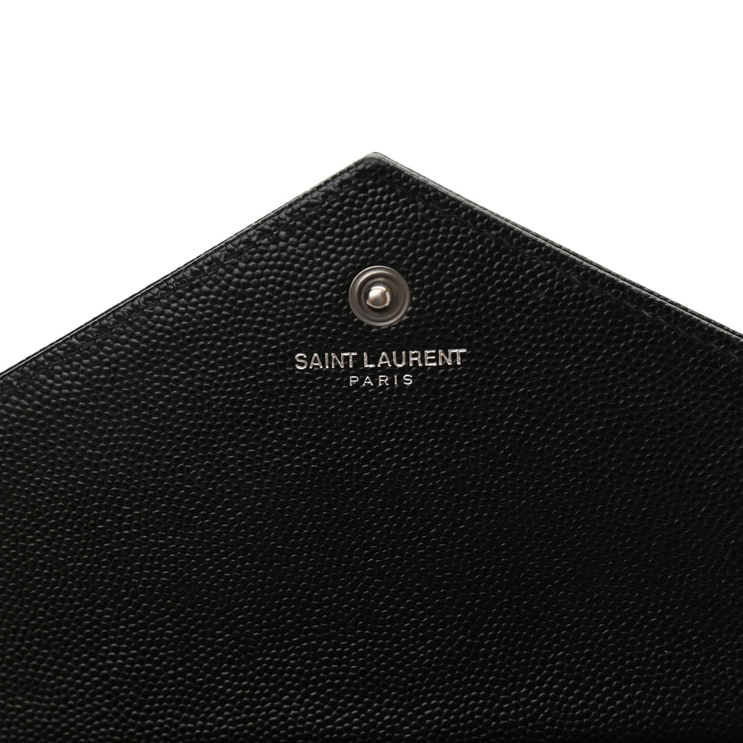 Grain De Poudre Matelasse Chevron Monogram Chain Wallet Black