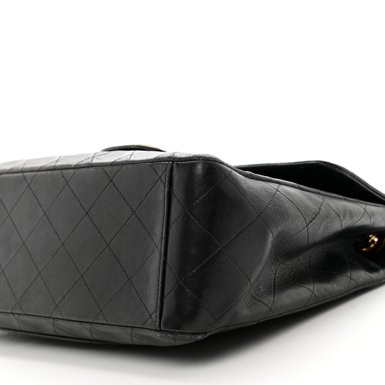 Chanel Lambskin Quilted XL Jumbo Single Flap Black 11 of 15