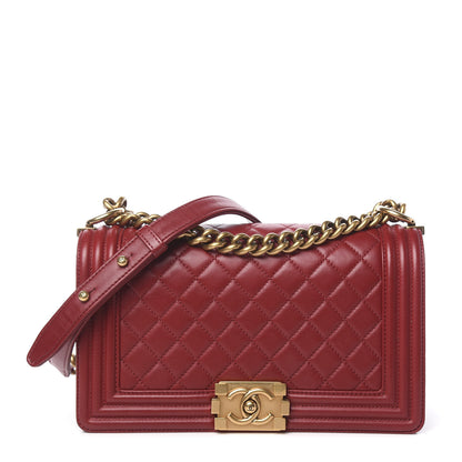 Chanel Lambskin Quilted Medium Boy Flap Red 1 of 11
