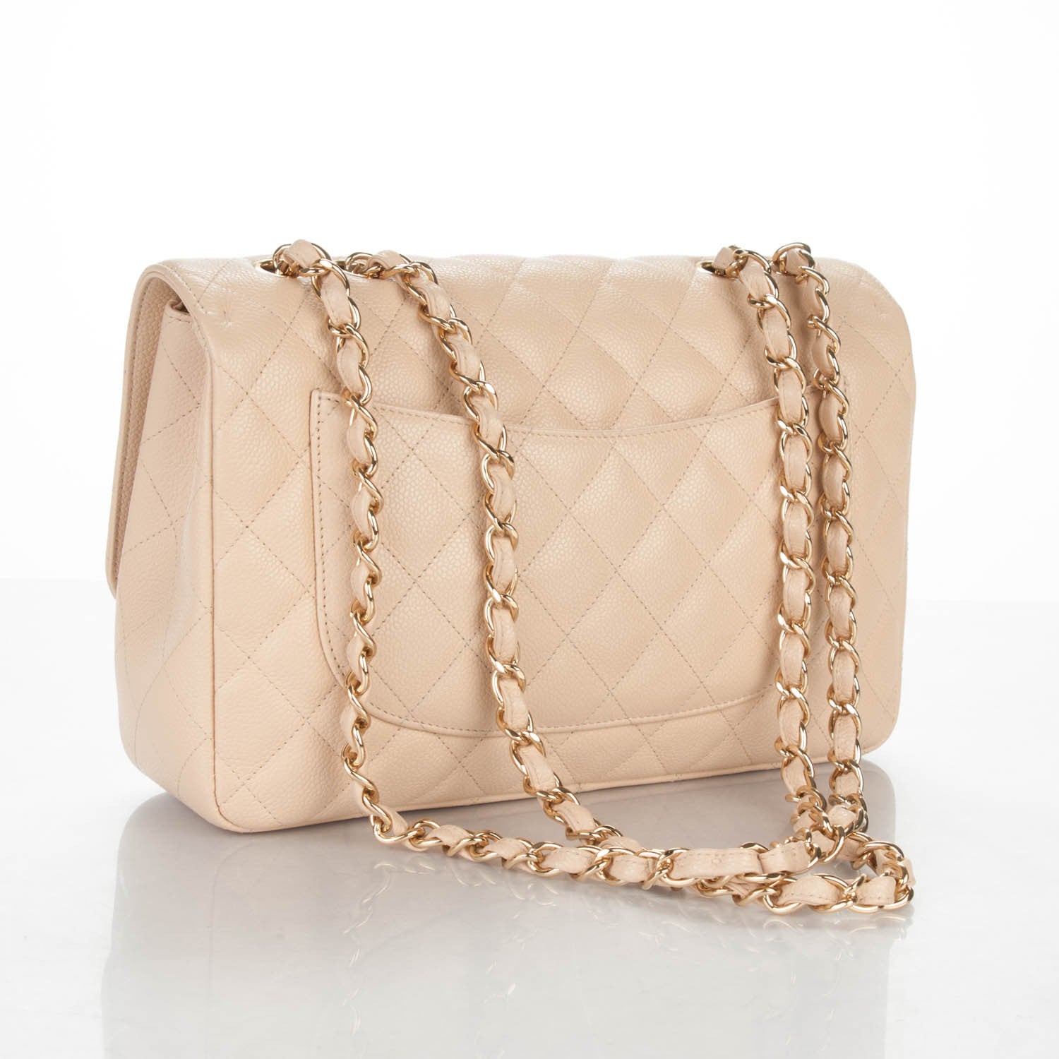 Chanel Caviar Quilted Jumbo Single Flap Beige Clair 3 of 7
