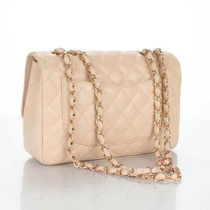 Chanel Caviar Quilted Jumbo Single Flap Beige Clair 3 of 7