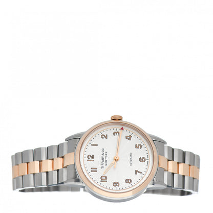Tiffany Stainless Steel 18K Rose Gold 40mm CT60 3-Hand Automatic Watch 2 of 5