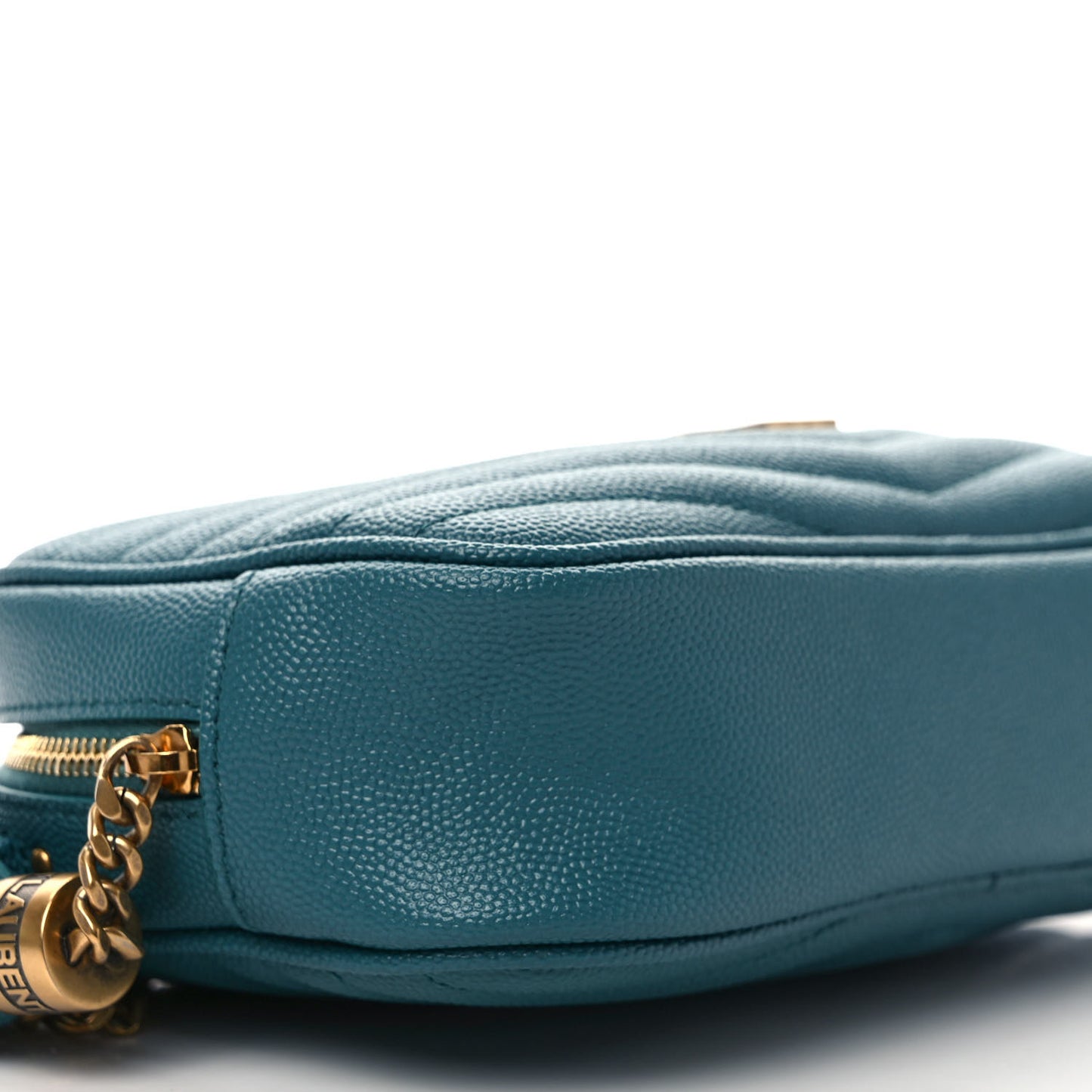 Grain De Poudre Matelasse Monogram Mini Lou Camera Bag Blue Vert