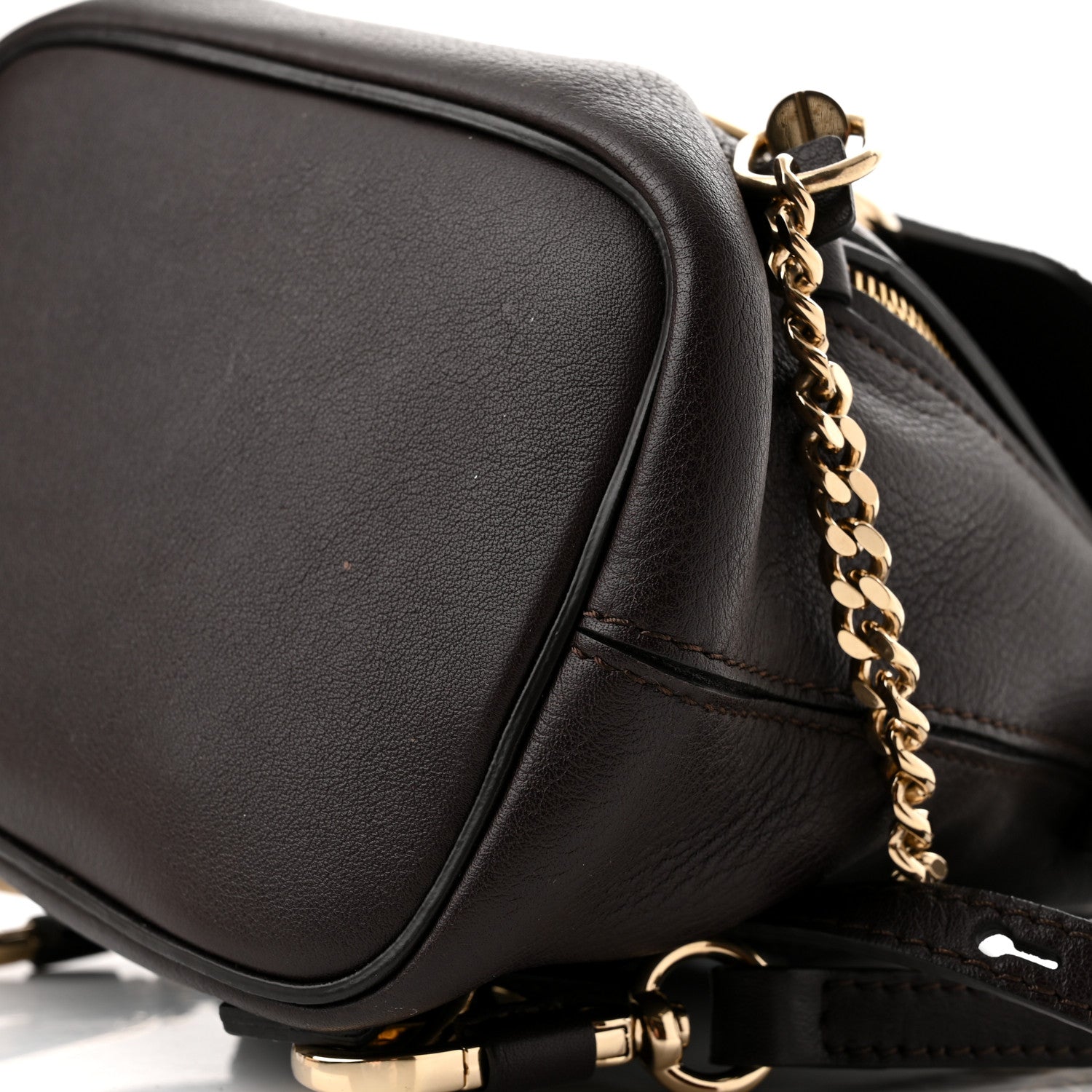 Chloe Suede Calfskin Mini Faye Backpack Carbon Brown 9 of 9