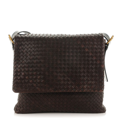 Bottega Veneta Nappa Intrecciato Messenger Bag Ebano 1 of 8