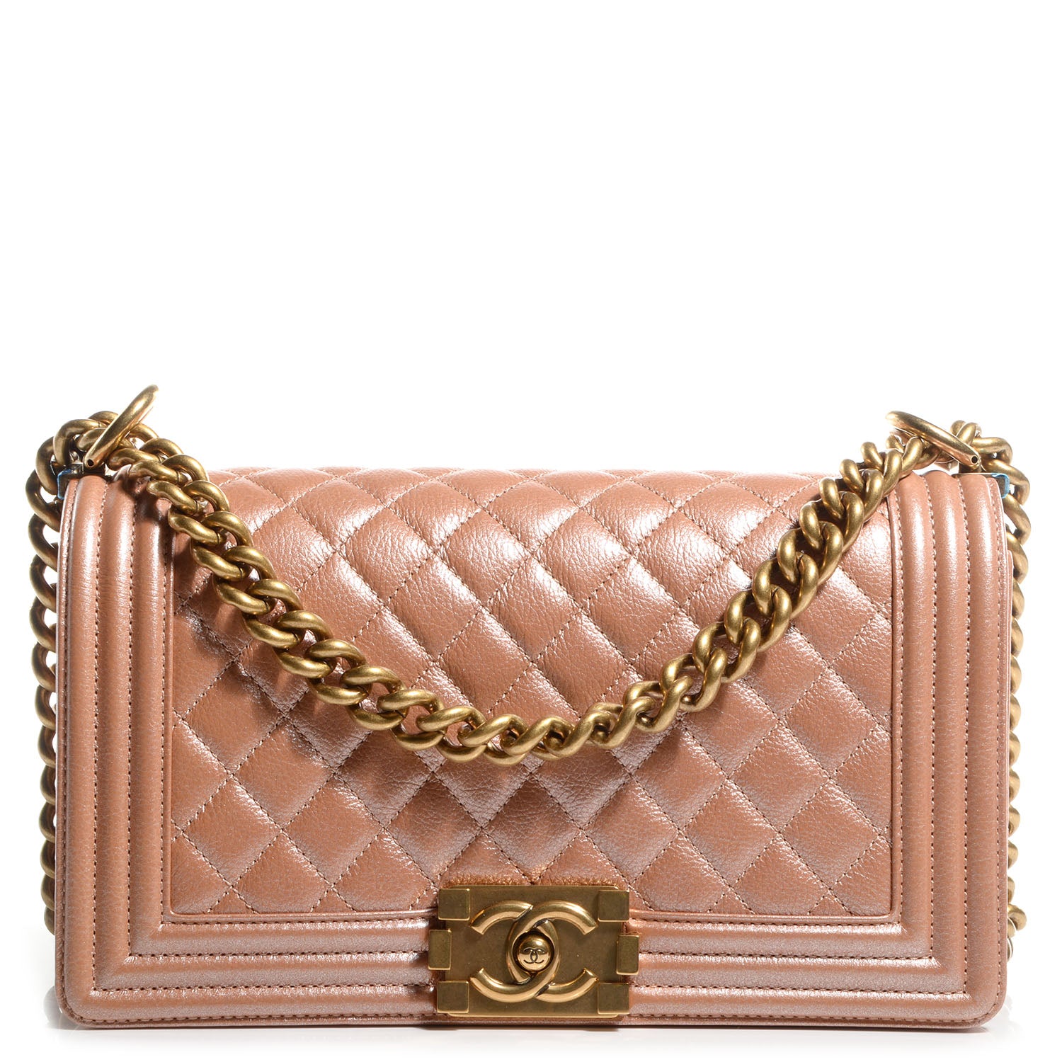 Chanel Pearl Calfskin Medium Boy Flap Pink 1 of 8