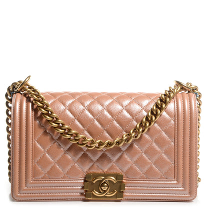 Chanel Pearl Calfskin Medium Boy Flap Pink 1 of 8