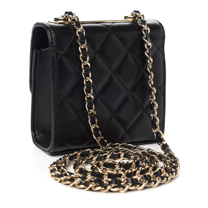 Chanel Lambskin Quilted Mini Trendy CC Chain Wallet Black 2 of 9