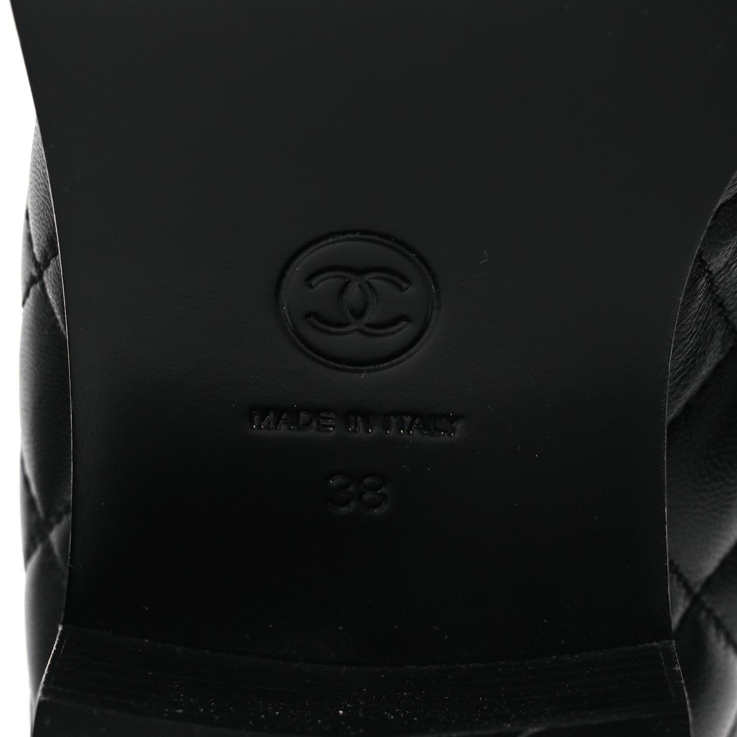 Chanel Lambskin Quilted CC Heart Loafers 38 Black 7 of 14