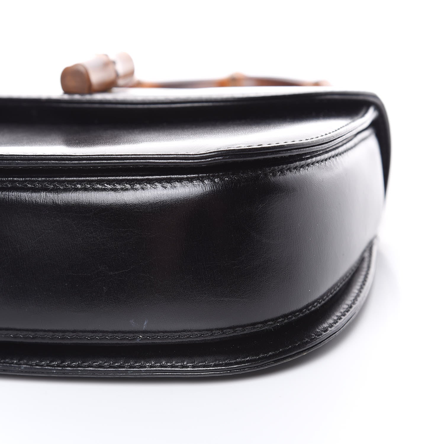 Gucci Calfskin Bamboo Top Handle Bag Black 14 of 17
