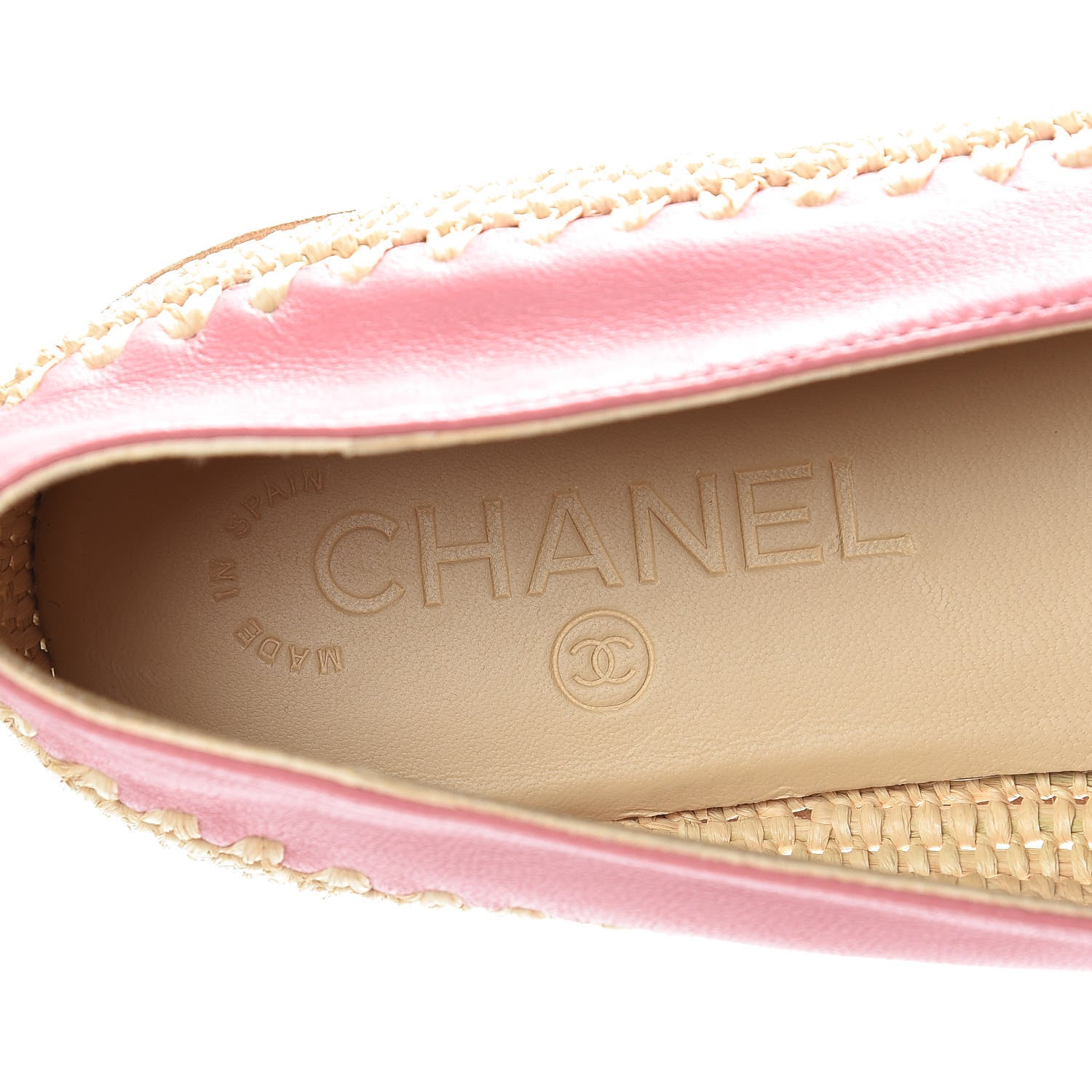 Chanel Lambskin Grosgrain CC Espadrilles 39 Pink 7 of 9