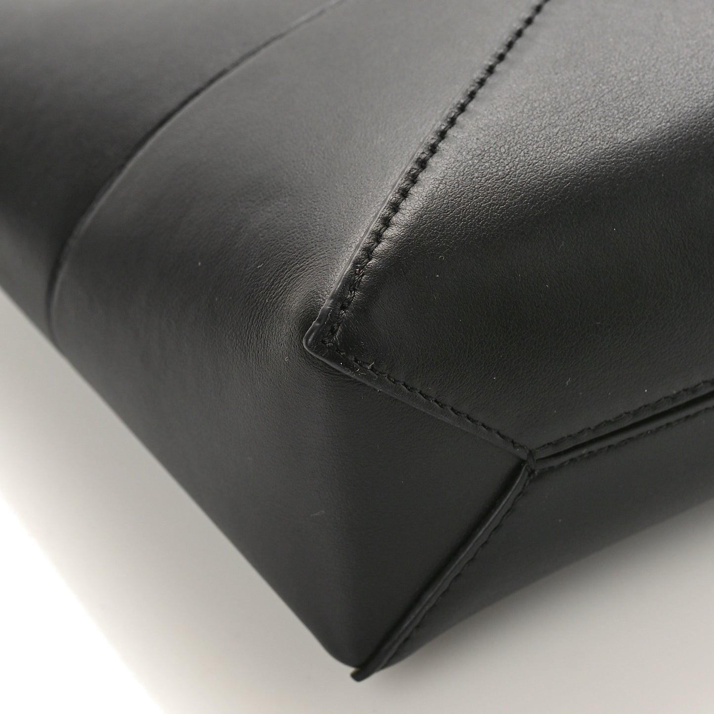 Shiny Calfskin Puzzle Fold Pouch Black