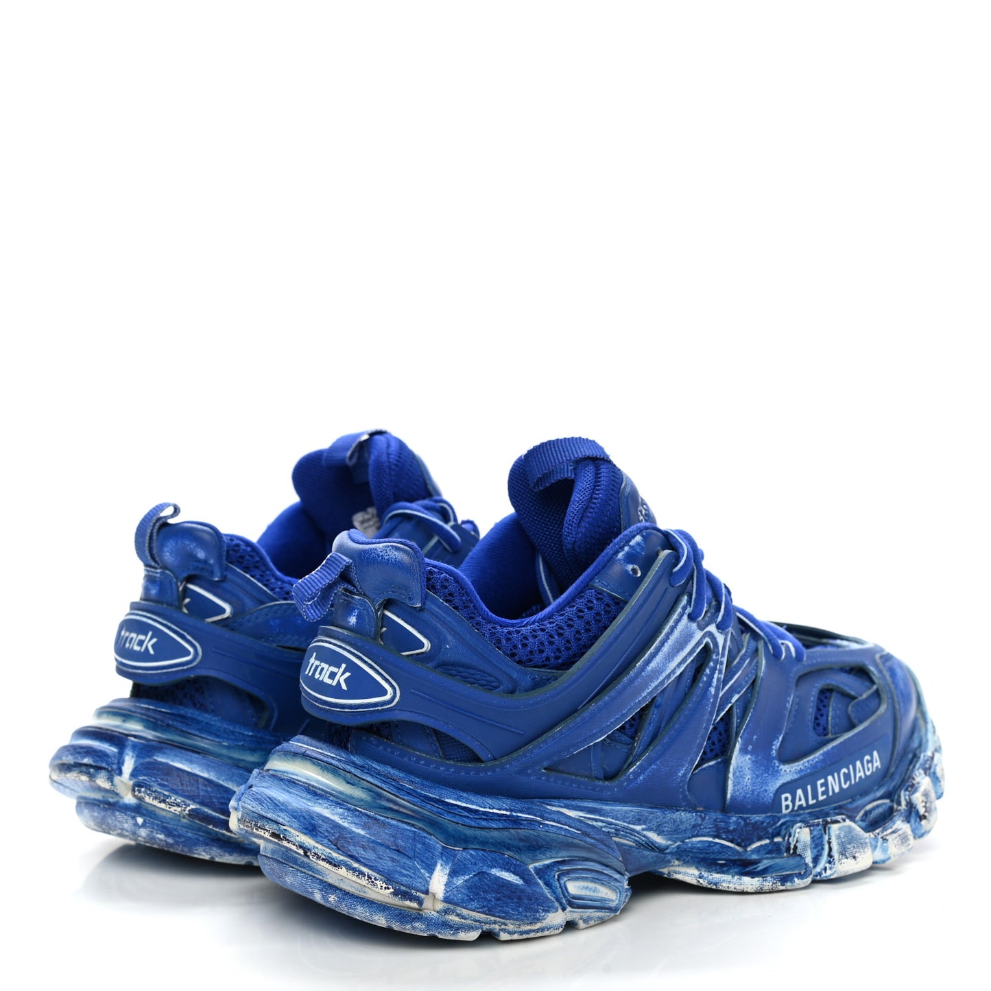 Mesh Nylon Womens Track Sneakers 35 Faded Blue