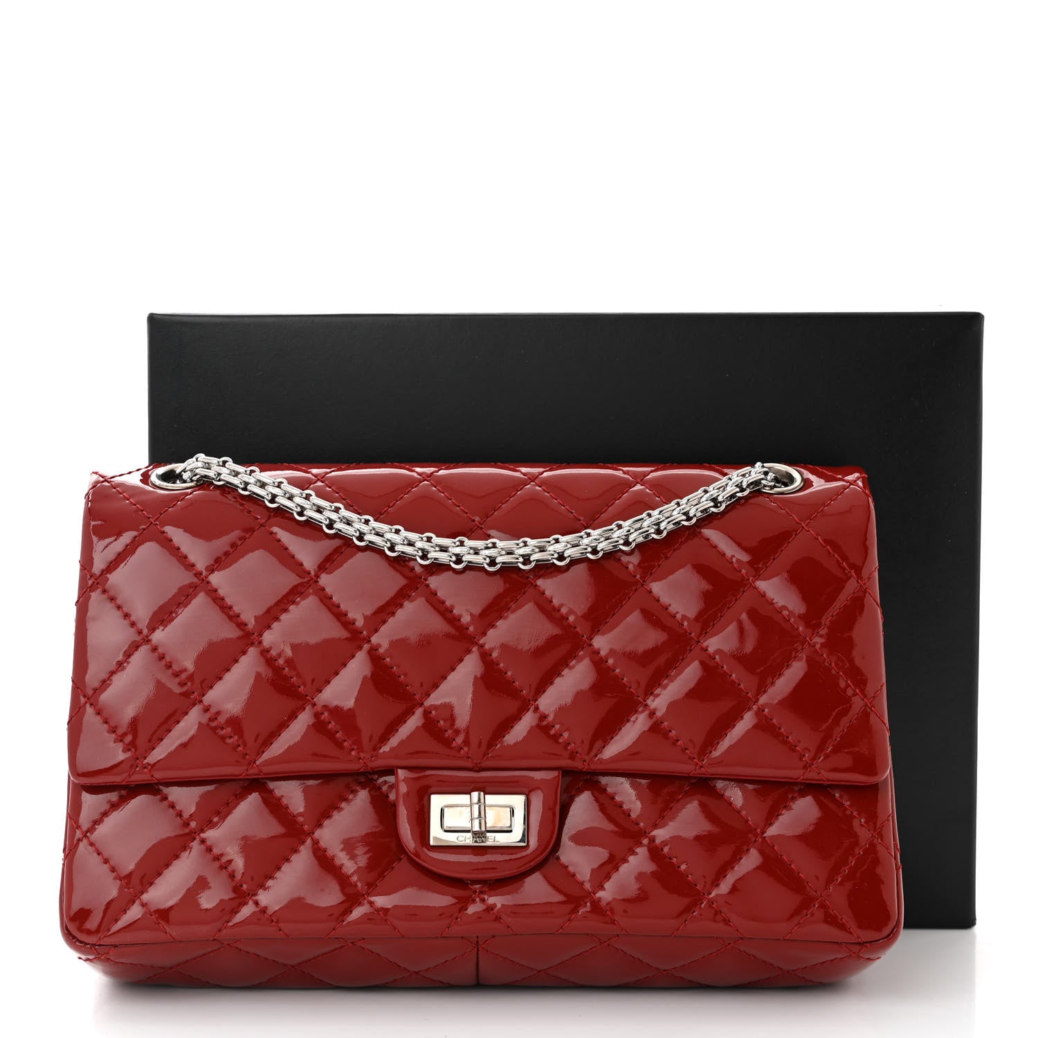 Chanel Patent Quilted 2.55 Reissue 226 Flap Red 12 of 12