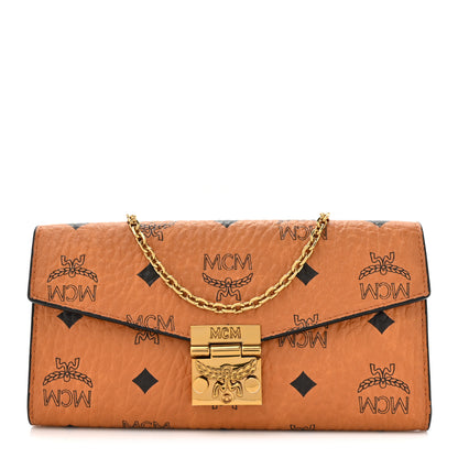 MCM Visetos Large Patricia Wallet On Chain Cognac 1 of 14
