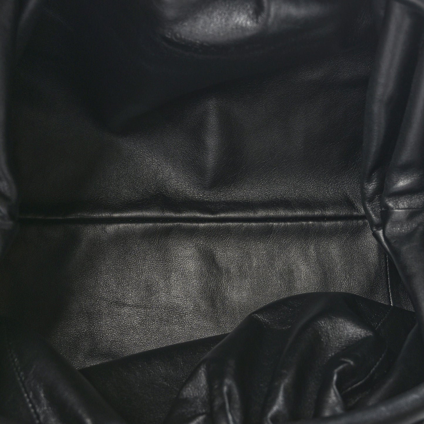 Smooth Butter Calf The Pouch Oversized Clutch Black