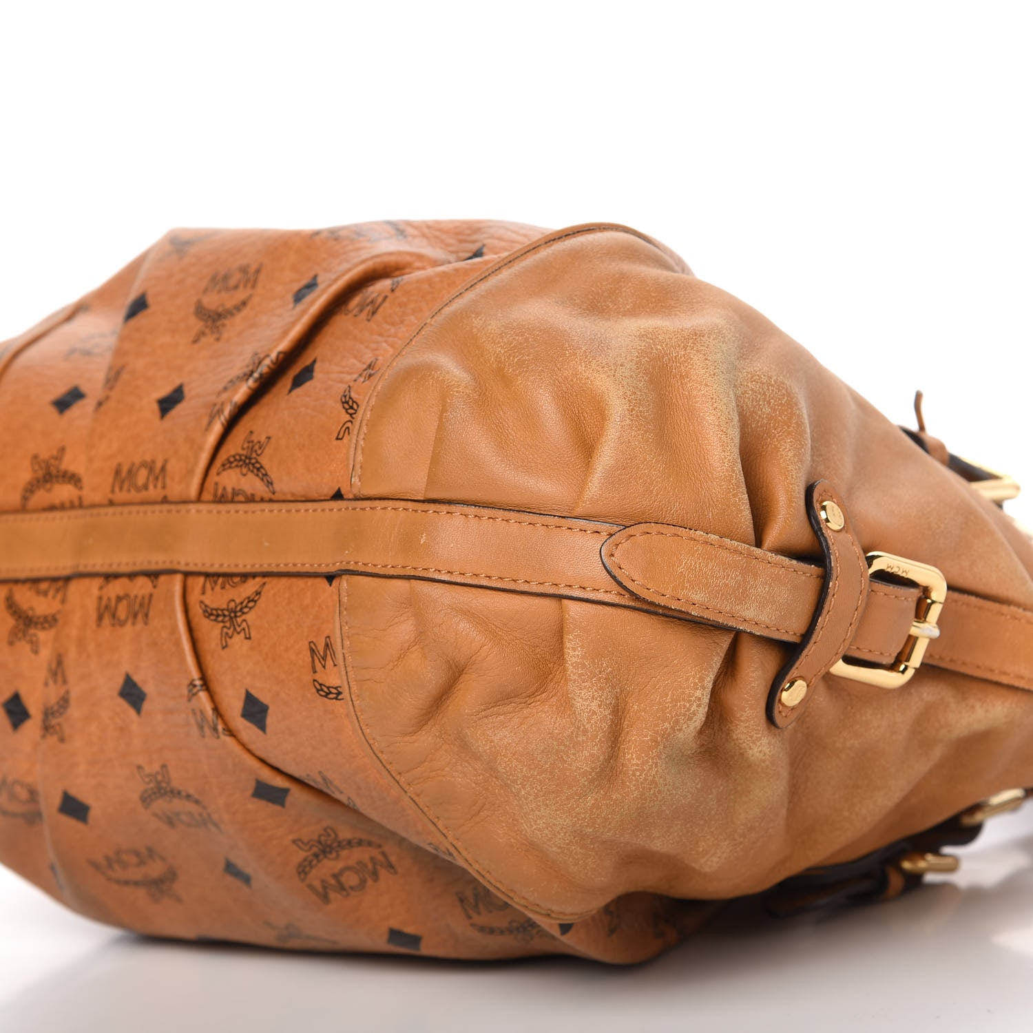 MCM Visetos Shoulder Bag Cognac 6 of 9
