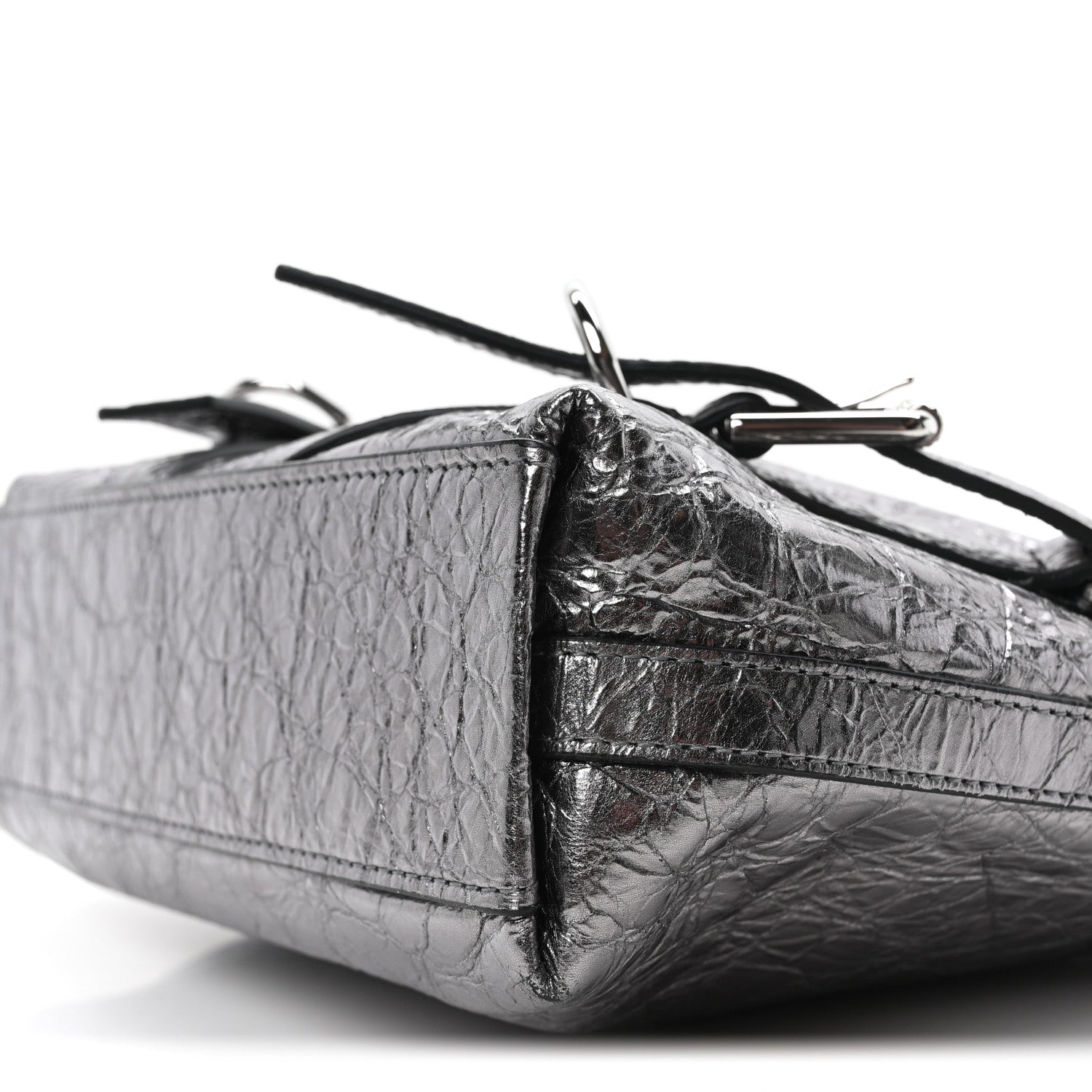 Givenchy Metallic Calfskin Small Voyou Bag Silver 10 of 10