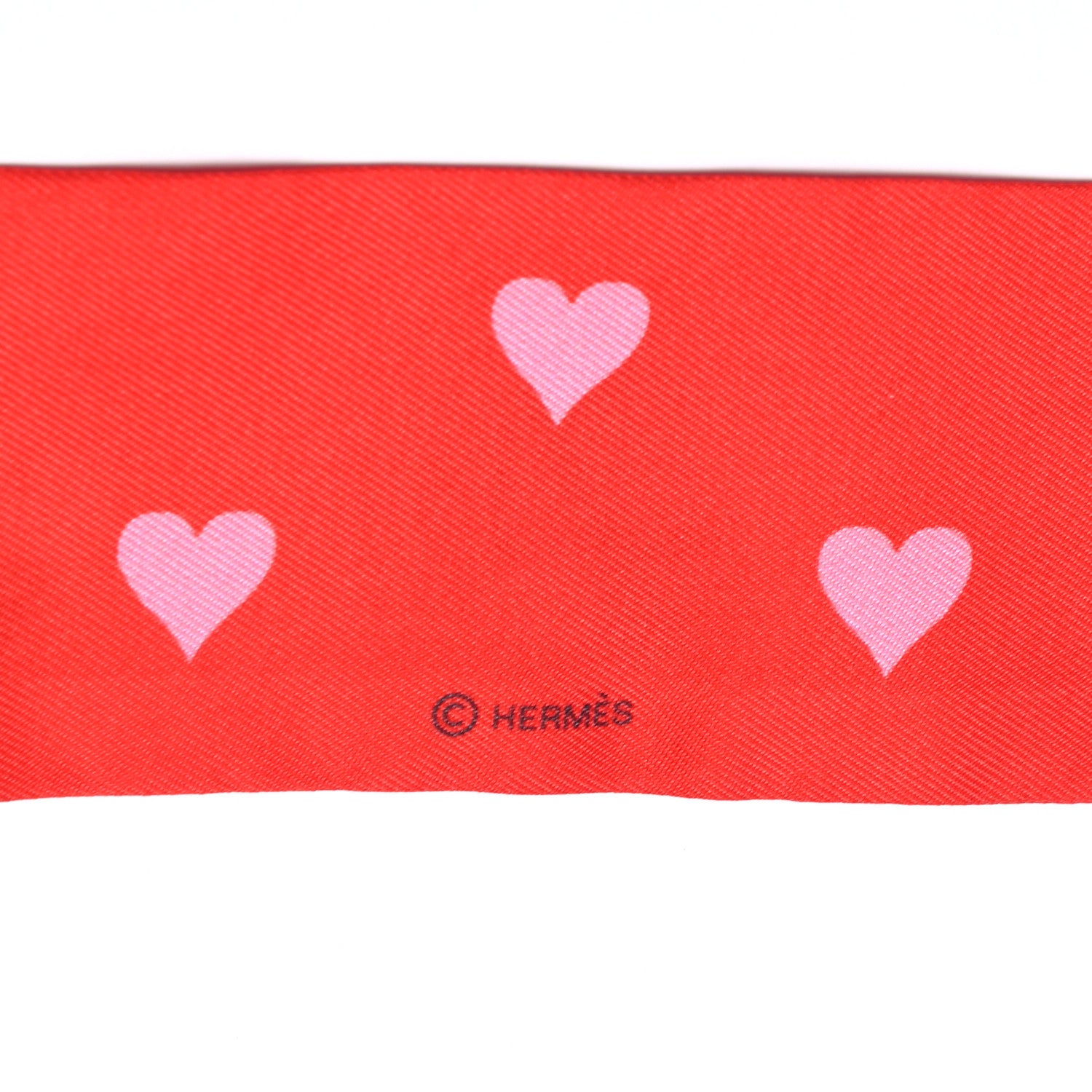 Hermes Silk Tea Time Twilly Rouge Vif Vert Multicolor 3 of 5