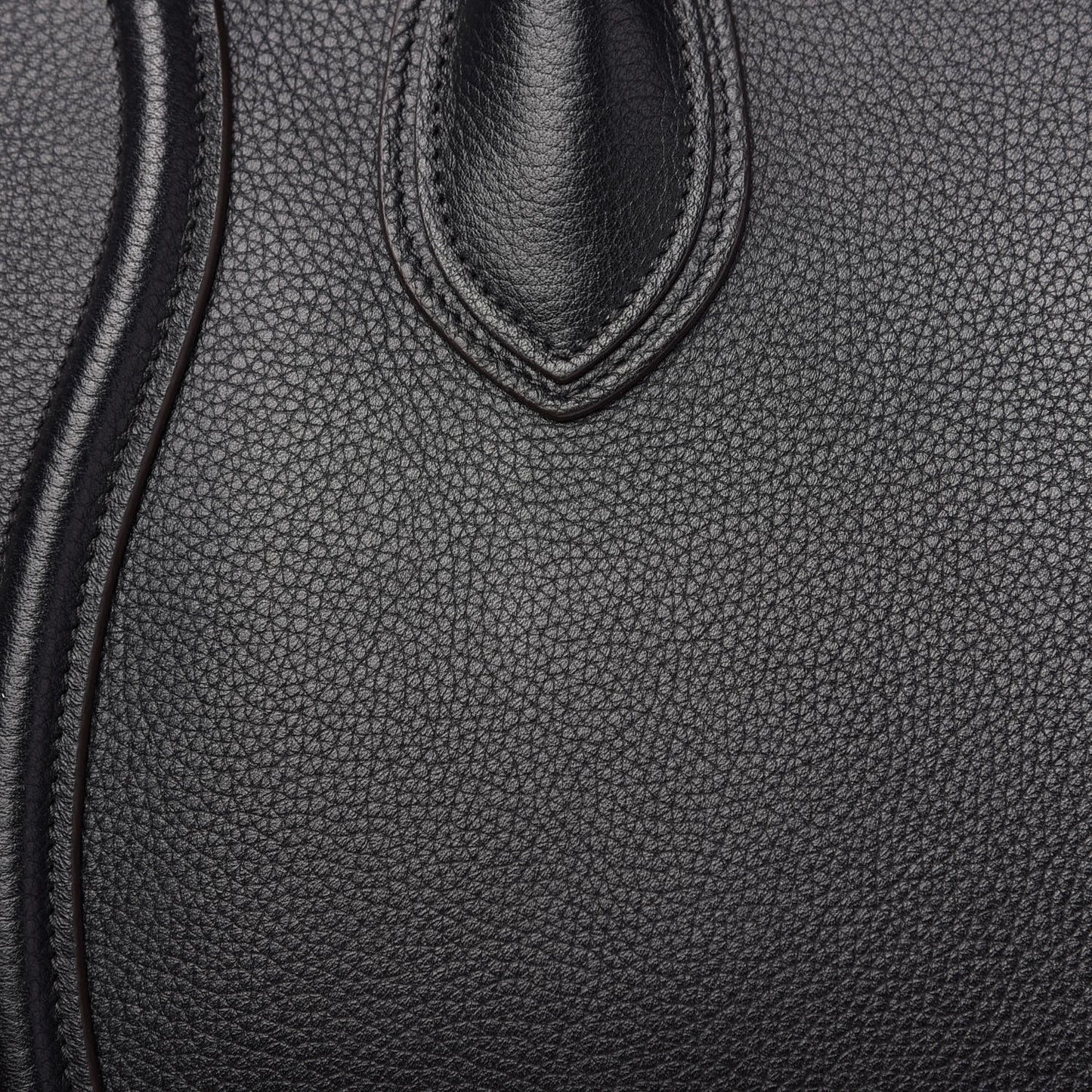 Drummed Calfskin Mini Luggage Black