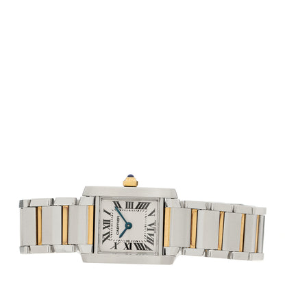 Cartier Stainless Steel 18K Yellow Gold 20mm Tank Francaise Quartz Watch 2 of 4