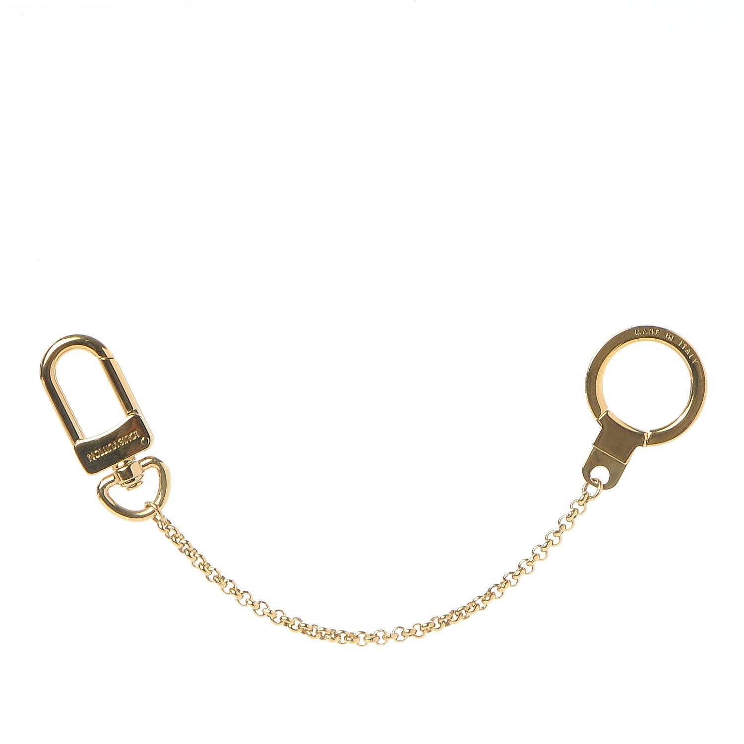 Louis Vuitton Metal Pochette Extender Key Ring Chain Gold 1 of 4